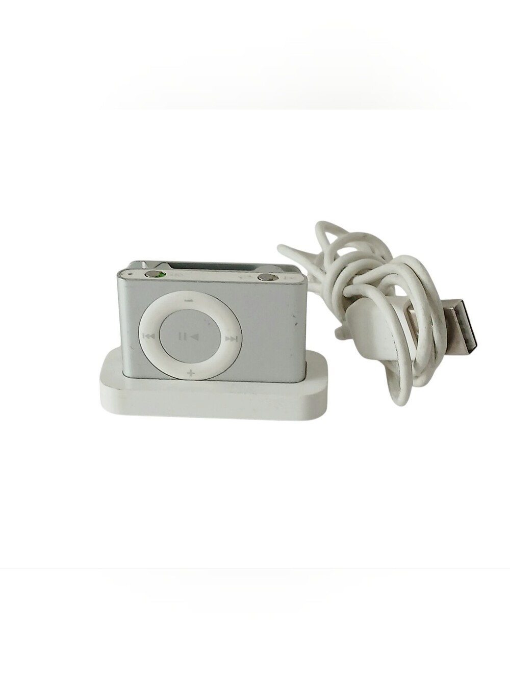 Vtg Apple iPod Shuffle 2nd Generation Silver  with USB Dock Charger